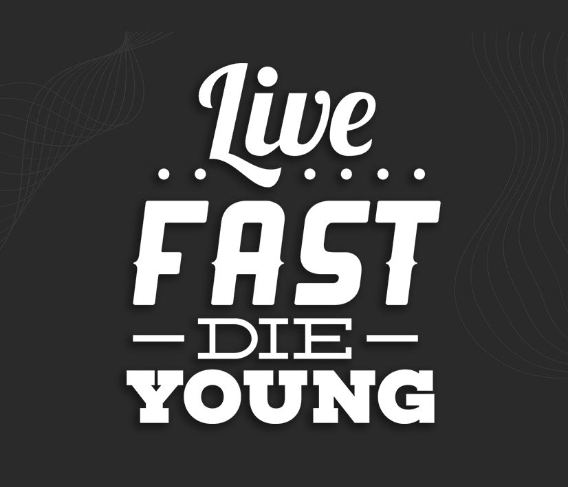 Stickers LIVE FAST DIE YOUNG