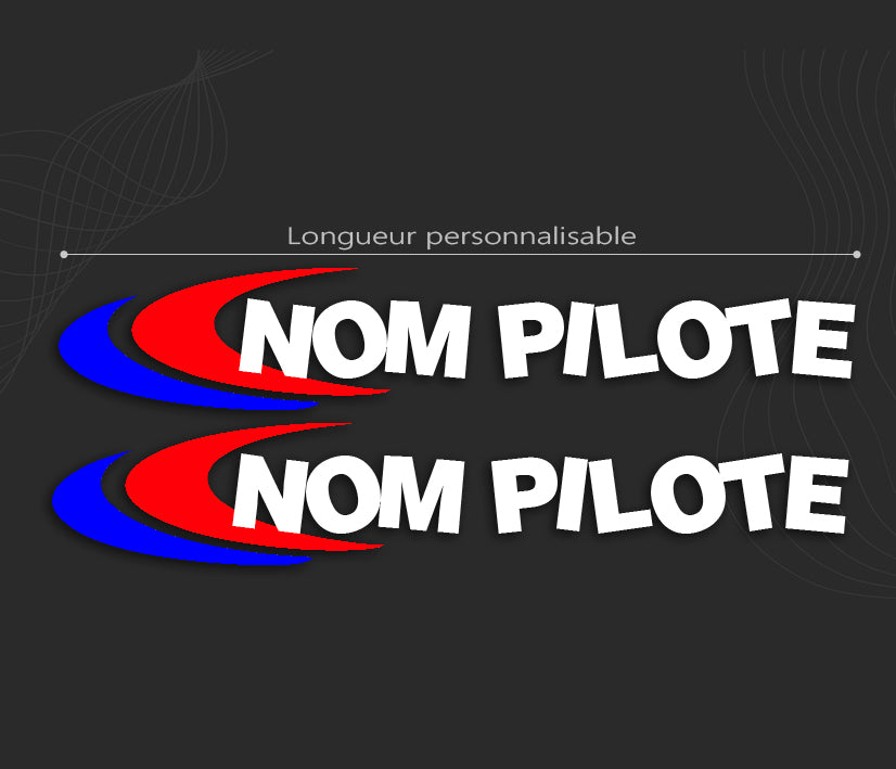 Kit stickers NOM PILOTE