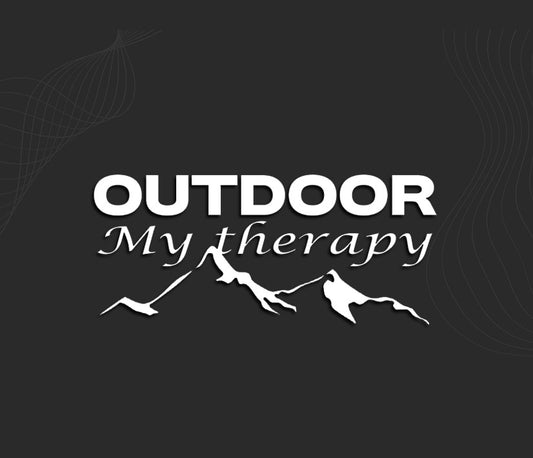 Stickers OUTDOOR MY THERAPY, autocollant van life, camper, camping car.