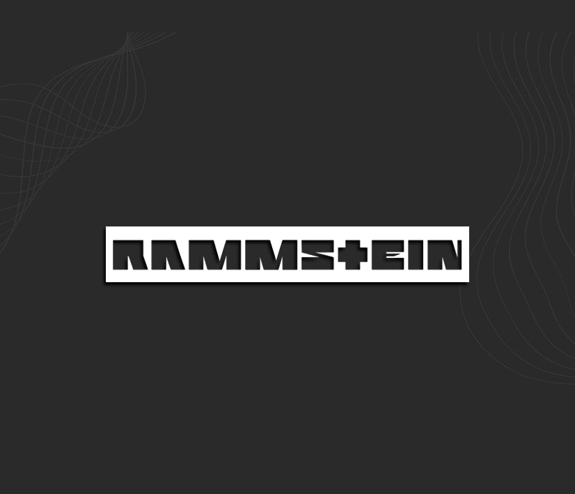 Autocollant RAMMSTEIN, stickers logo metal musique hardcore.