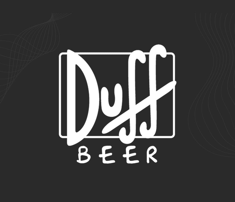 Autocollant DUFF BEER, stickers sponsors alcool bière.