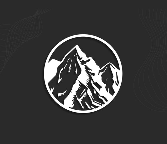 autocollant montagne, stickers everest, logo van life.