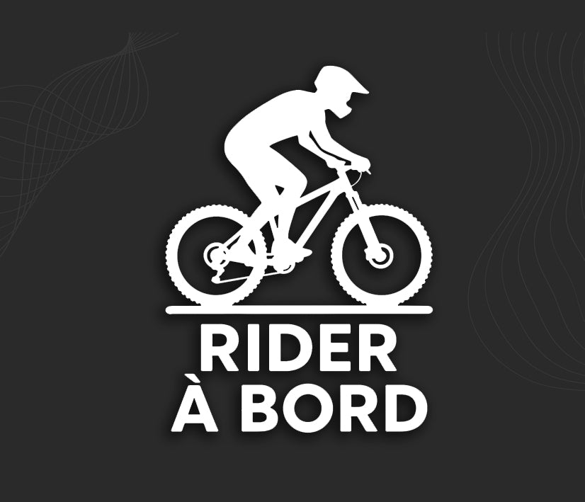 Autocollant vtt Rider à bord, stickers pour voiture.