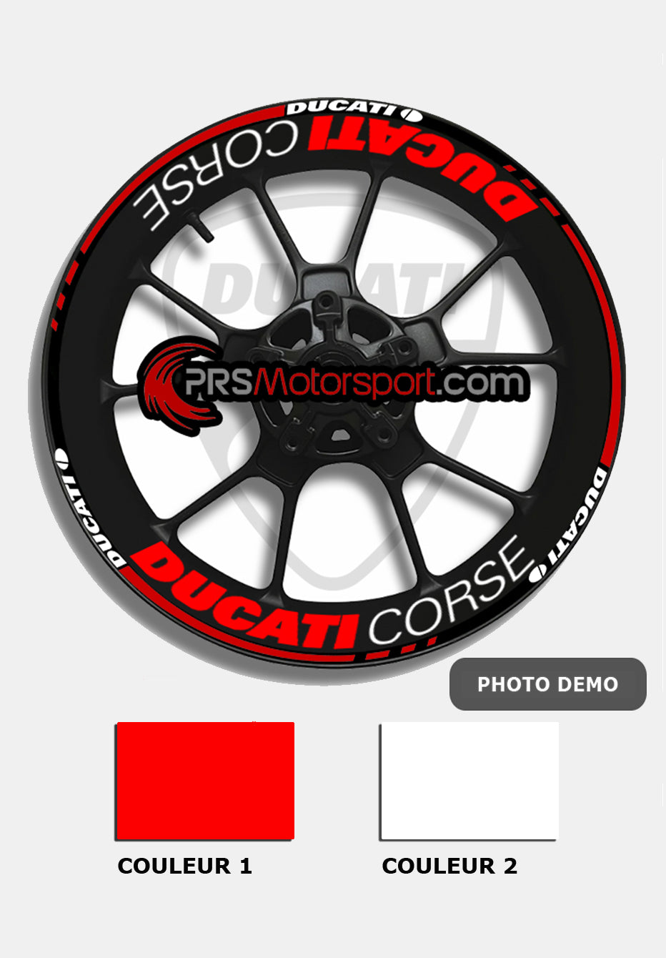 liserets de jante moto ducati corse. Stickers moto ducati.