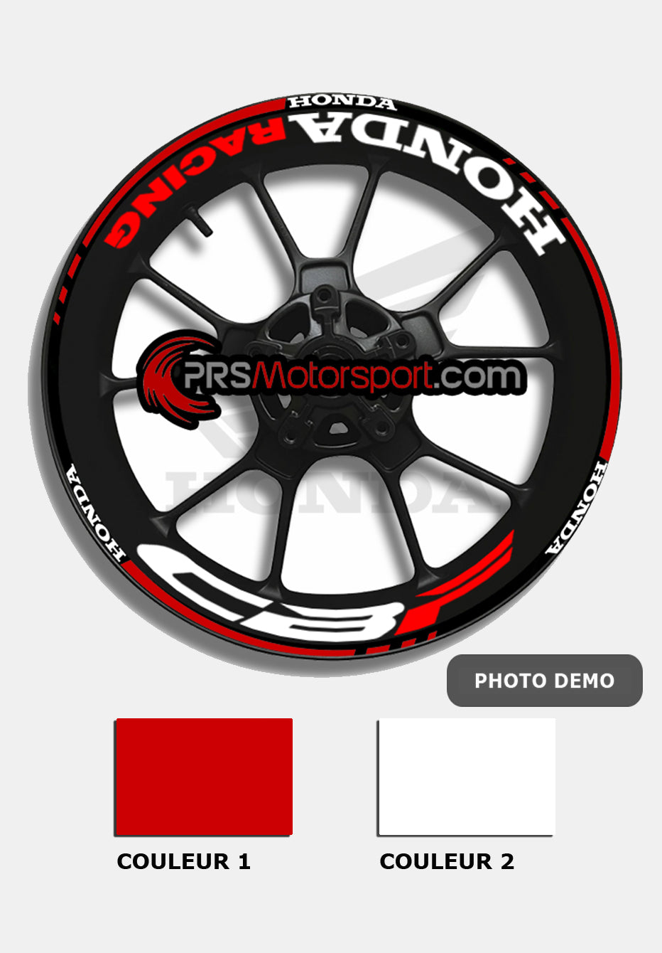 stickers déco jante honda cbf. Liserets jante moto.
