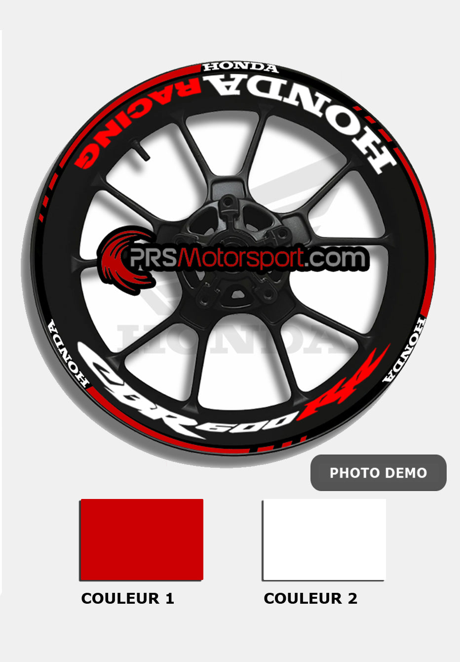stickers déco jante honda cbr. Autocollant jante moto cbr 600rr.