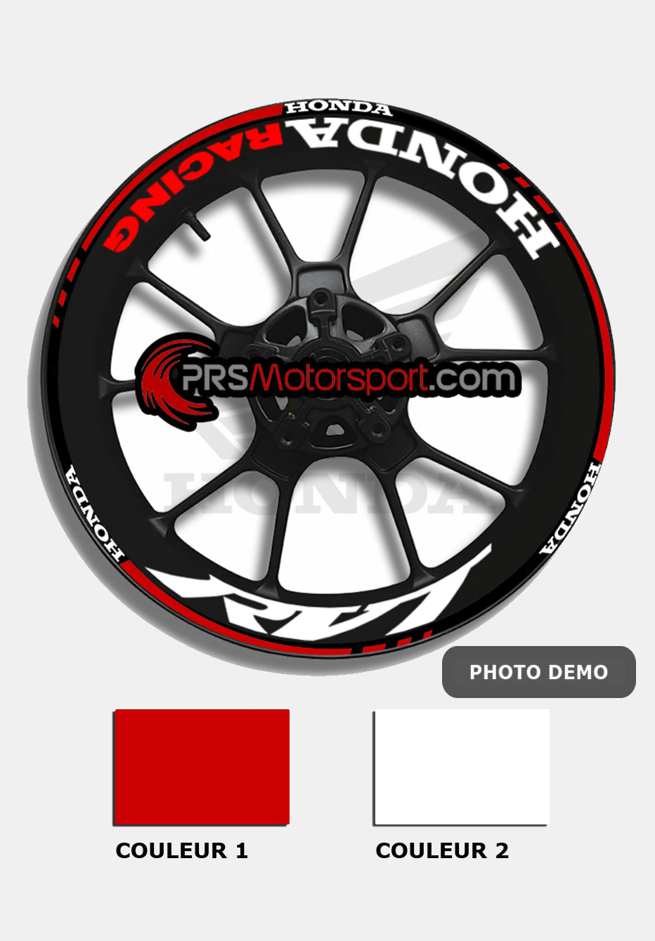 stickers déco jante moto. Liserets jante honda rvt.