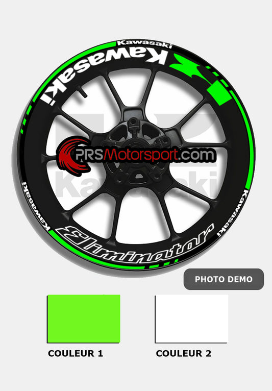 stickers liseret jante moto kawasaki. Autocollant moto kawasaki Eliminator.