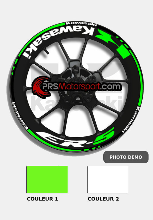 stickers liseret de jante moto kawasaki. Autocollant moto kawasaki ER-5.