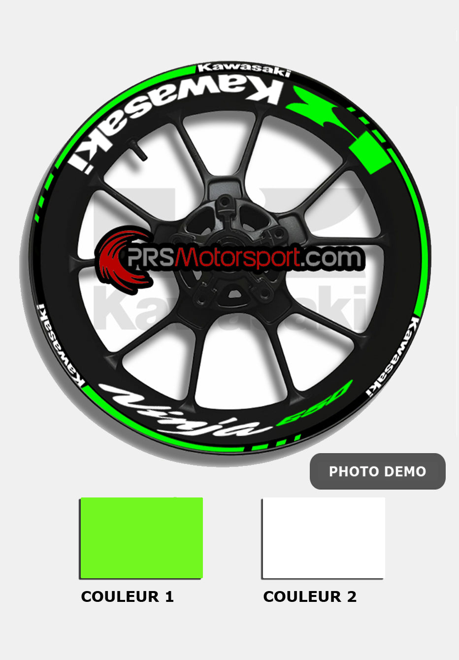 stickers liseret jante moto kawasaki. Autocollant moto ninja 650.