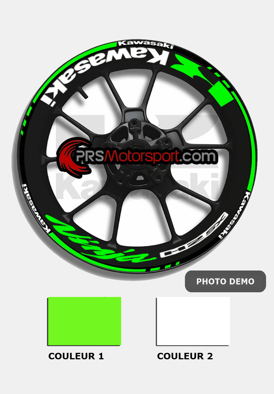 stickers liseret jante moto kawasaki. Autocollant moto kawasaki ninja H2 sx.