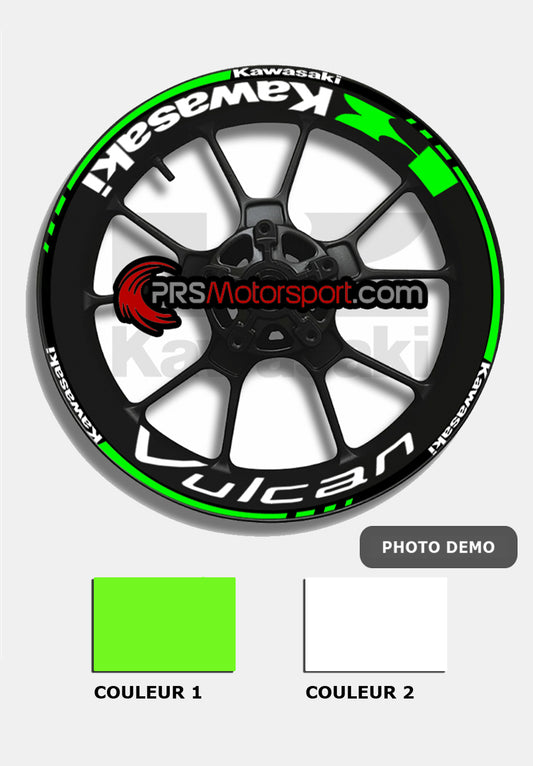 stickers liseret de jante moto kawasaki. Autocollant moto kawasaki vulcan.