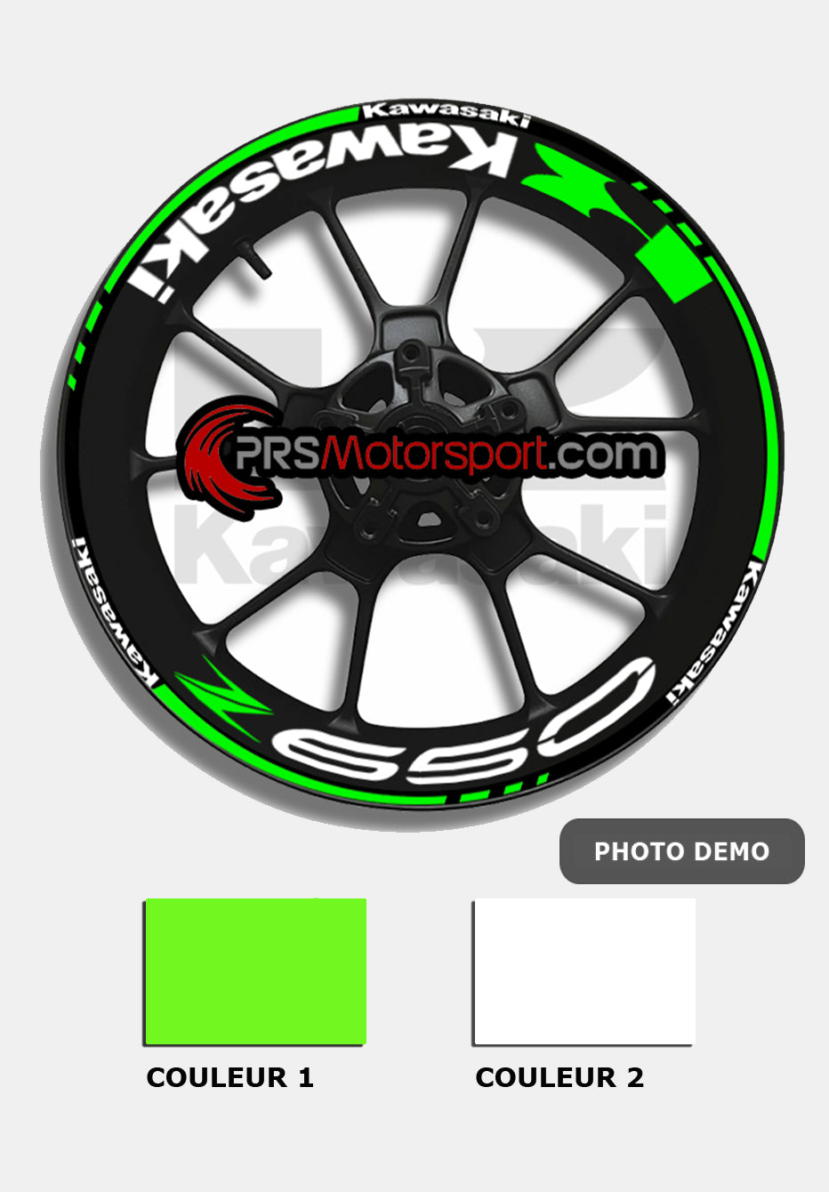 liserets jante moto kawasaki Z650. Autocollant moto.