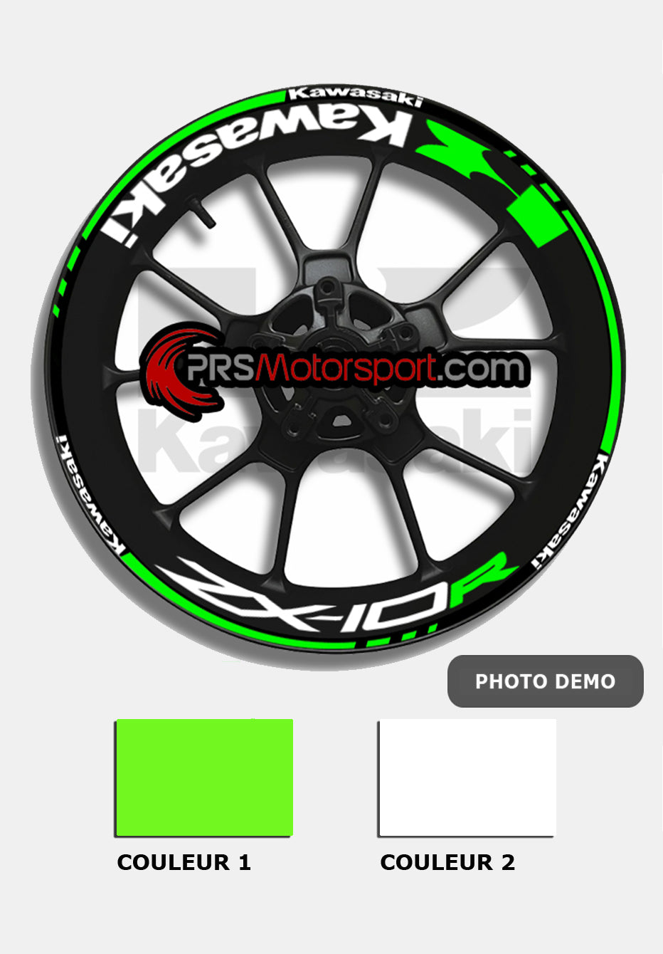 stickers deco jante moto kawasaki ninja. Autocollant moto kawasaki zx-10r