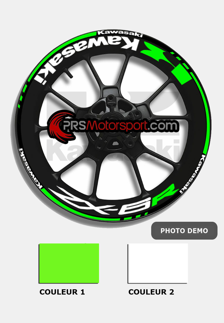 autocollant moto pour les jante. Stickers kawasaki ninja zx-6r