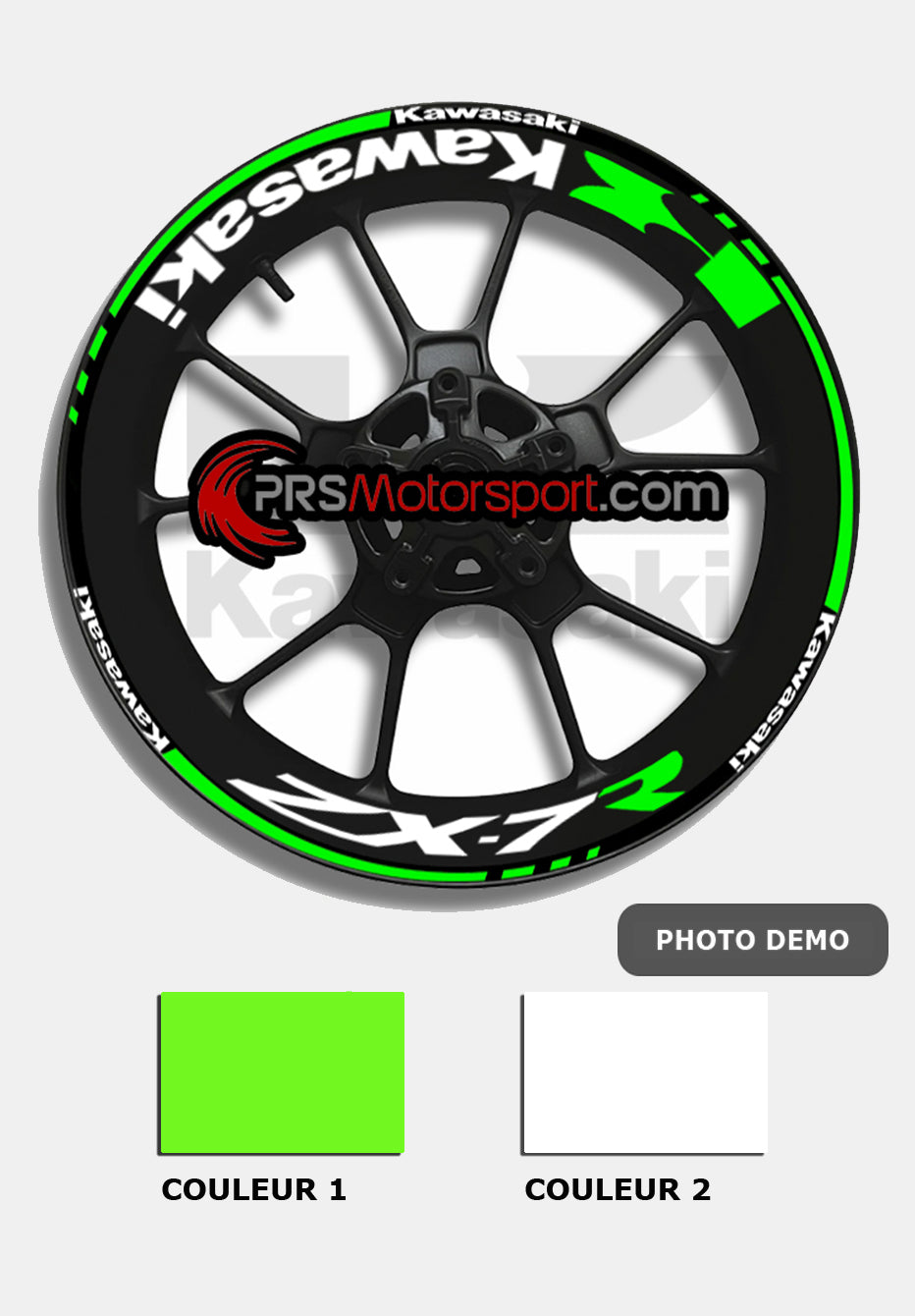 kit deco jante moto kawasaki. Stickers jante zx-7R