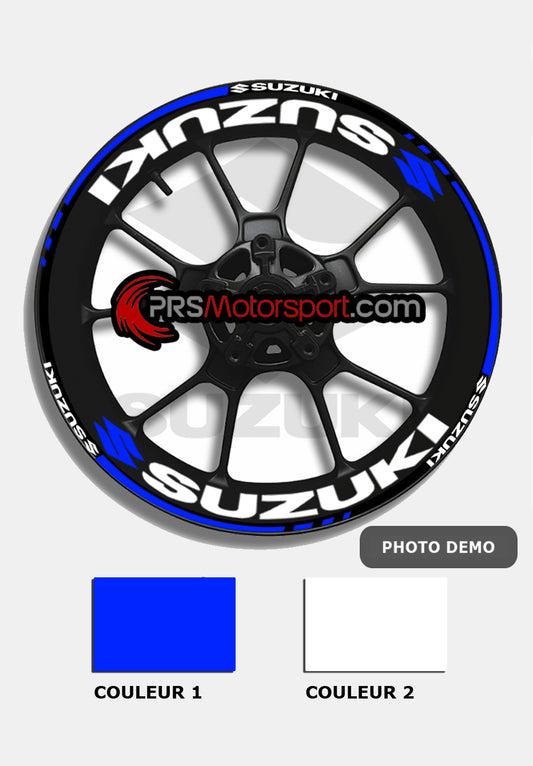 stickers deco jante suzuki. Autocollant moto suzuki.