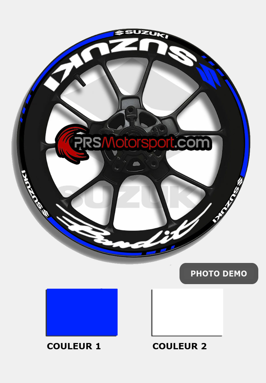 stickers liseret de jante suzuki bandit. Autocollant moto pour jante.