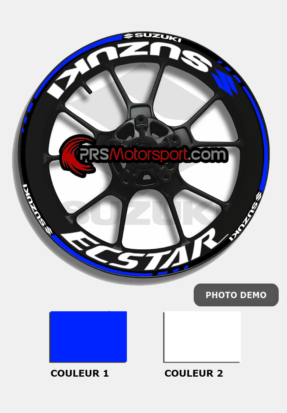 liseret et stickers jante moto suzuki. Autocollant moto ecstar.