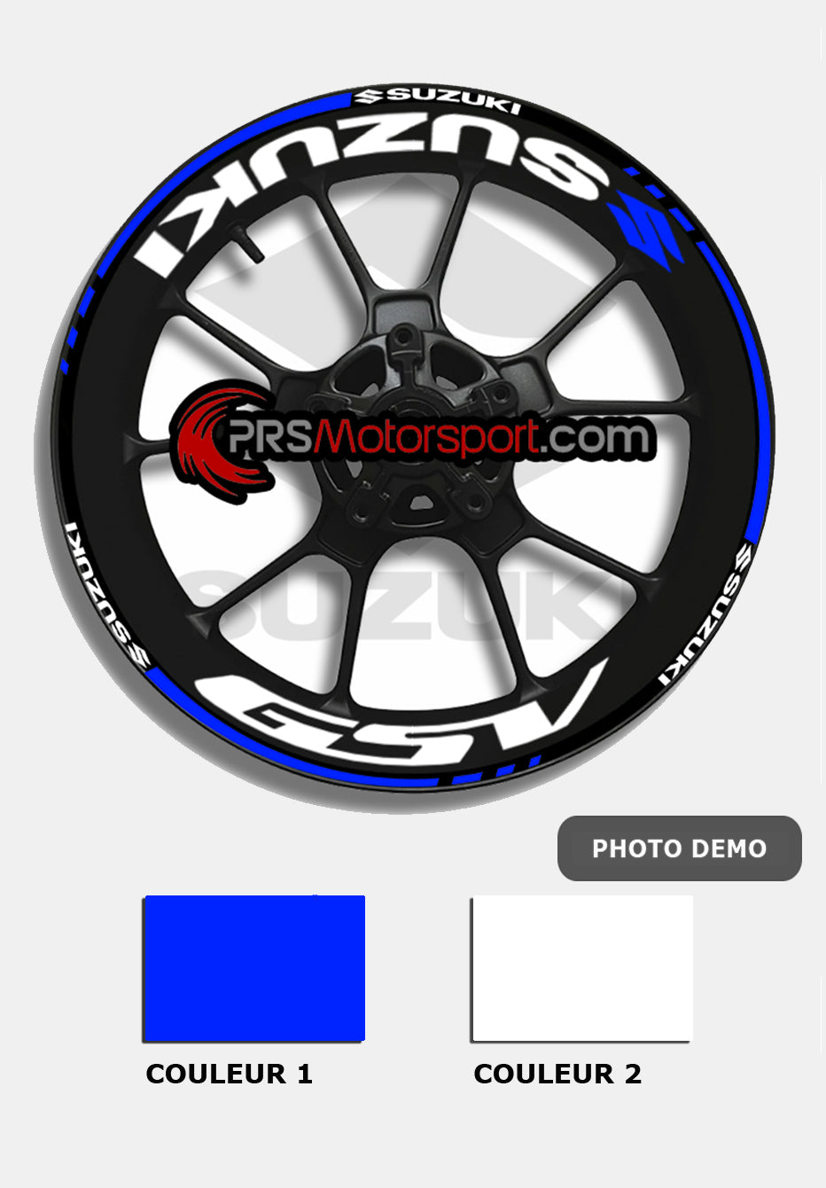 stickers de jante moto suzuki gsv. autocollant suzuki gsv.