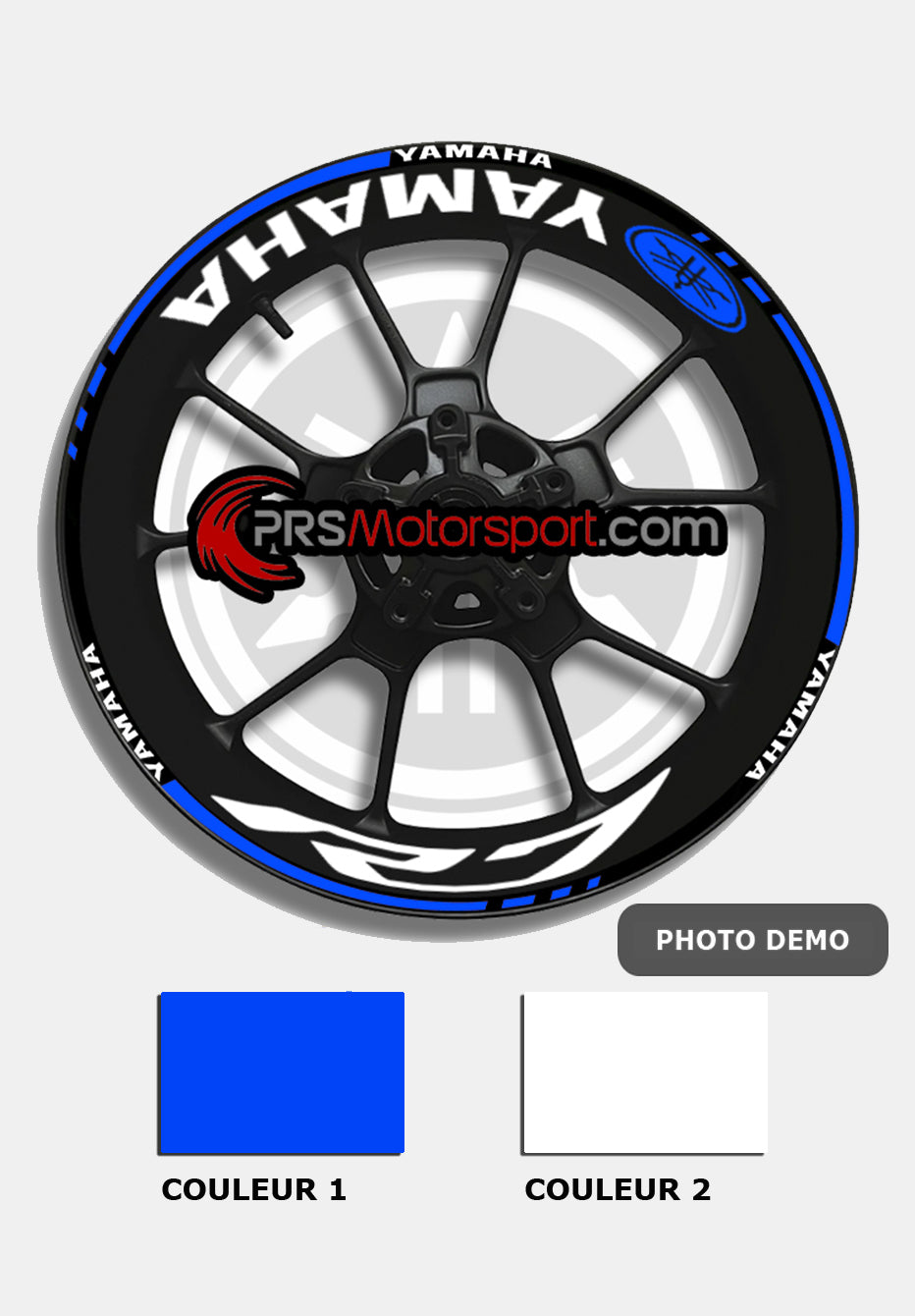 autocollant moto pour les jantes. Stickers yamaha R7.
