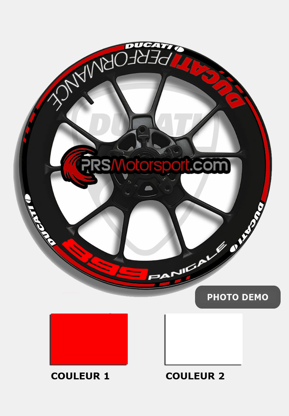 autocollant ducati panigale. Stickers pour les jante moto ducati.