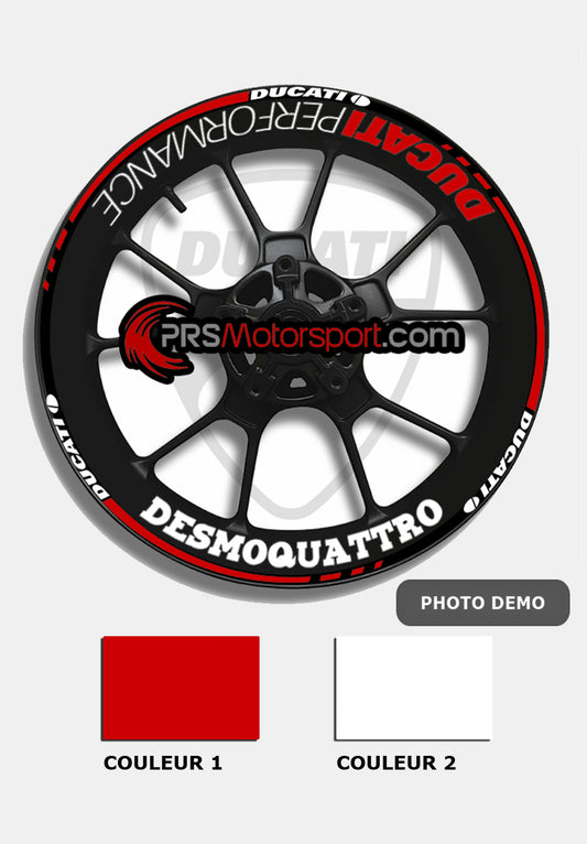 stickers de jante ducati. Autocollant moto ducato desmoquattro.