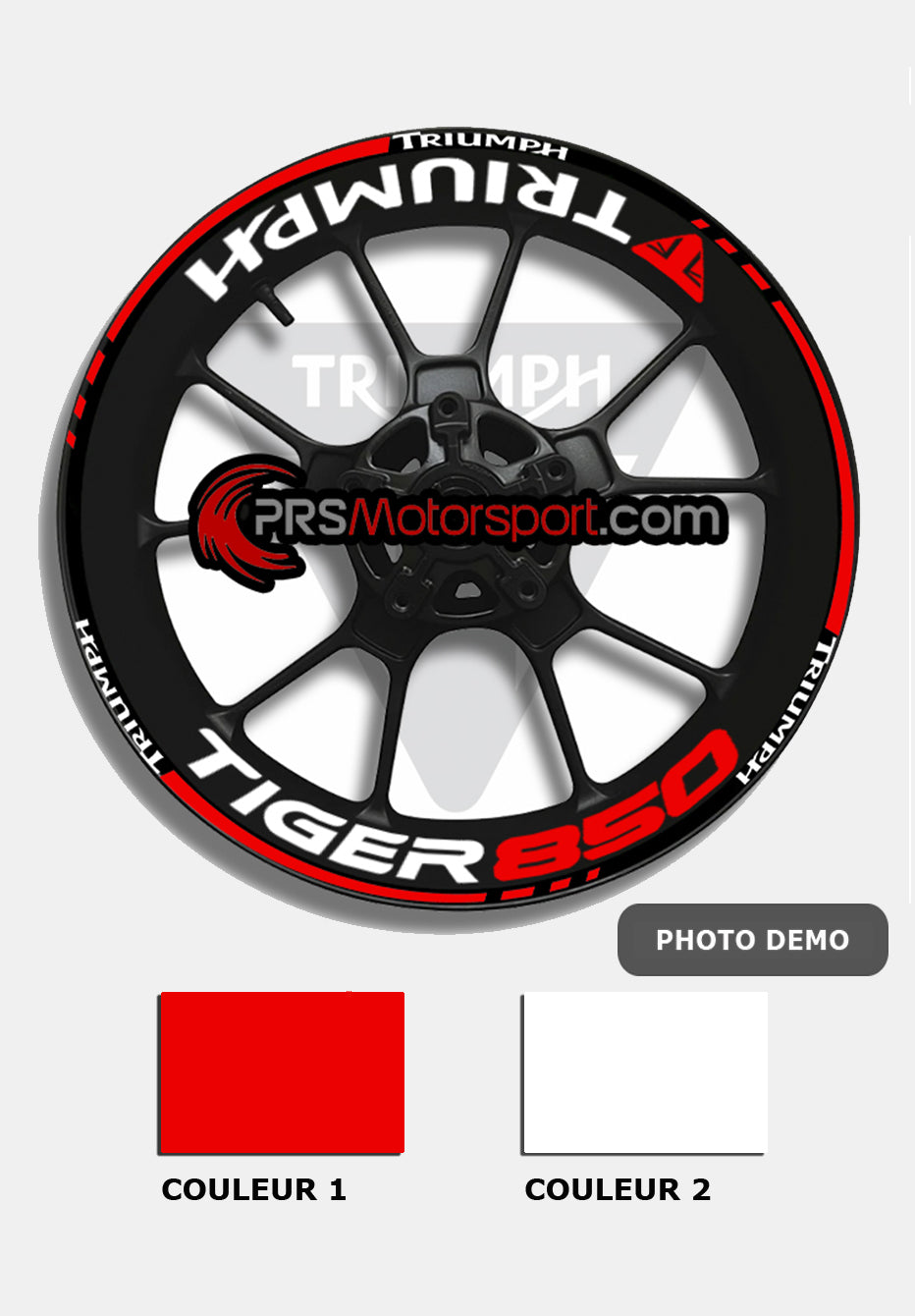 stickers deco jante moto. Liseret et autocolant moto triumph.