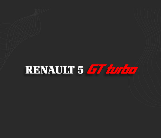 autocollant renault 5 GT Turbo, logo carrosserie voiture stickers.