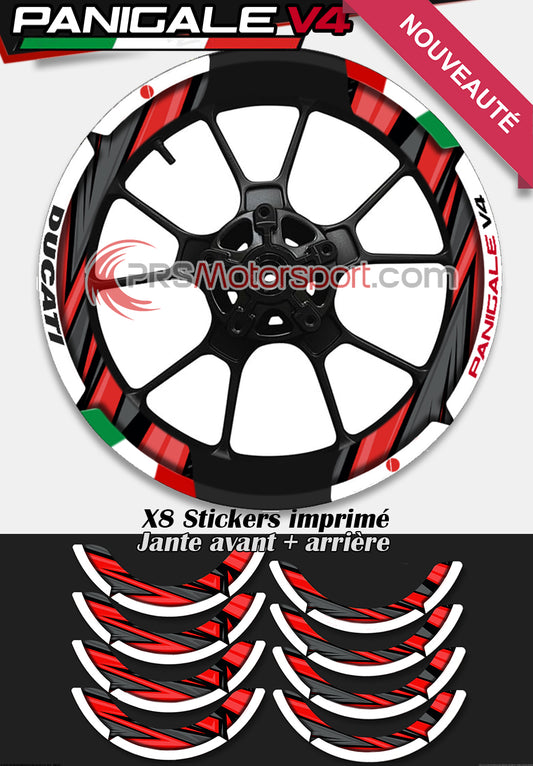 autocollant jante moto ducati, kit déco jante ducati panigale.