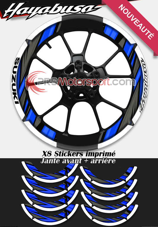stickers jante moto suzuki hayabusa, kit déco jante moto autocollant.