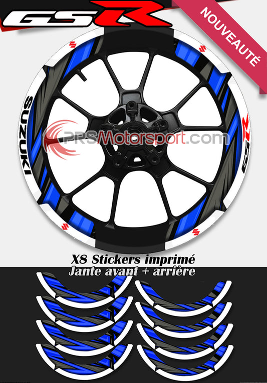 stickers de jante moto xwrap, déco autocollant suzuki gsR.
