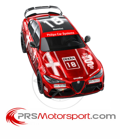 Déco autocolant ALFA Romeo 155 Nannini DTM, stickers carrosserie voiture. 