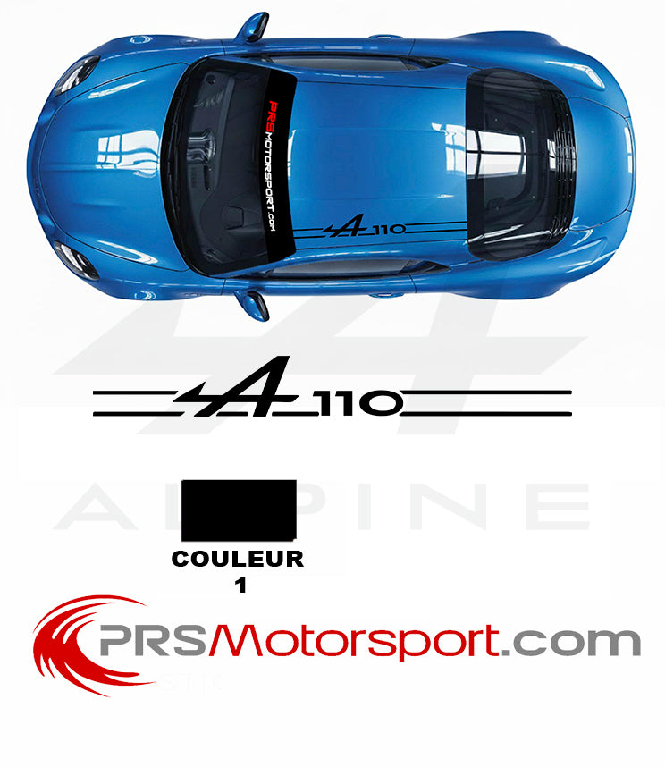 Autocollant voiture pour le toit Alpine A110 stickers.
