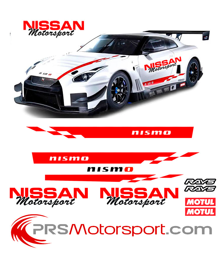 Kit déco autocollant NISSAN Nismo motorsport, stickers bande racing. 