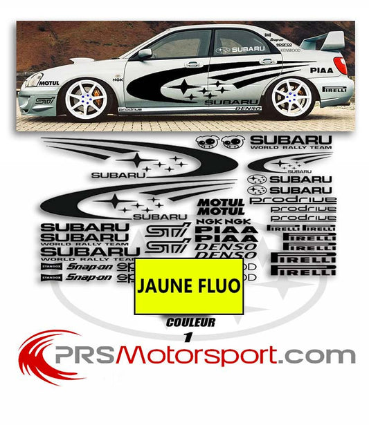 Kit déco SUBARU Rally 2 FLUO