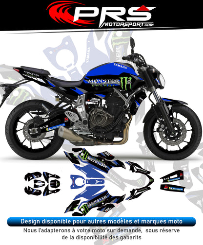 KIT déco yamaha MOTO GP 2023 pour yamaha mt07 mt09 mt10 stickers universels.