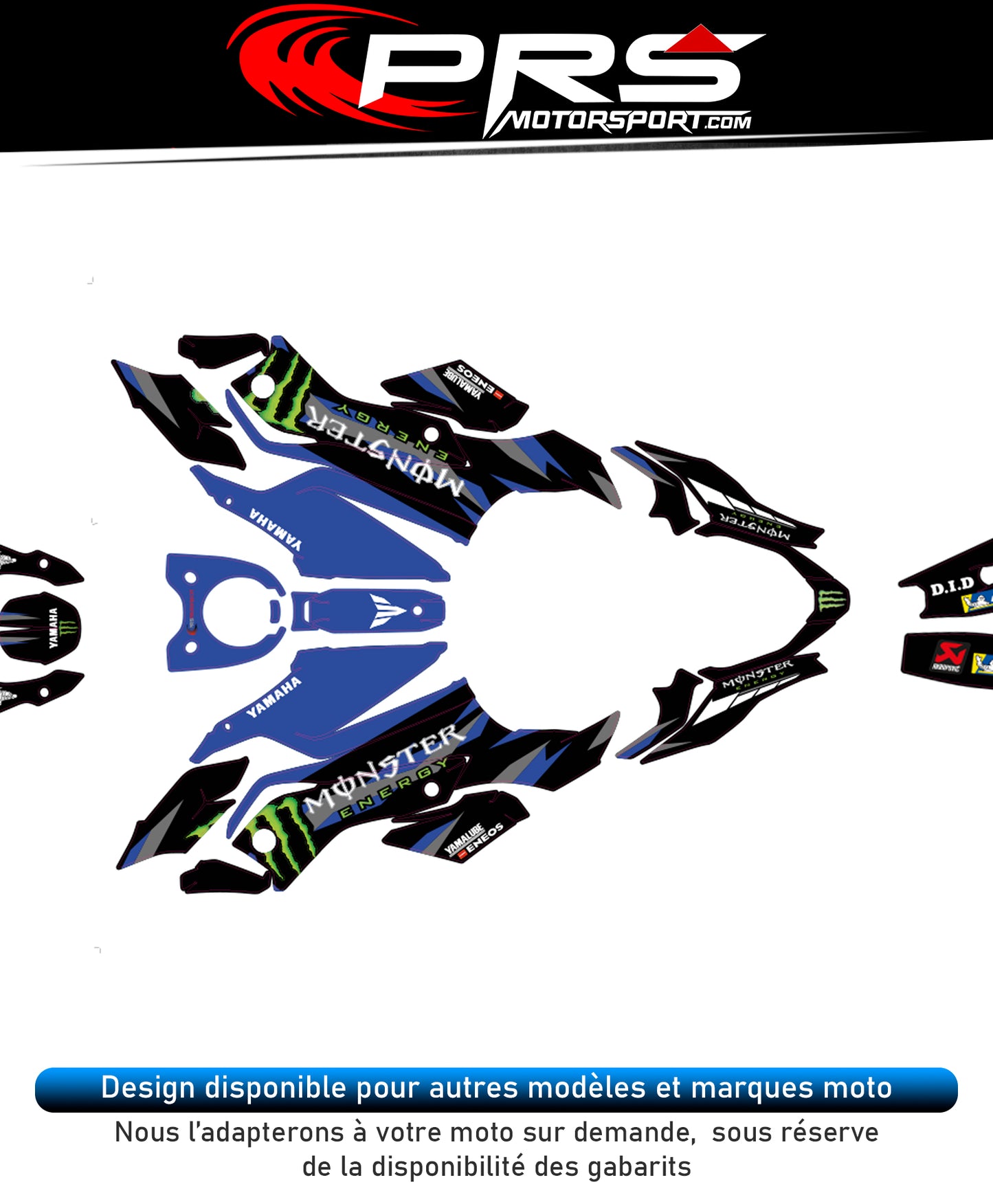 Kit déco MOTO GP pour yamaha kawasaki honda triumph ducati suzuki aprilia autocollant universel et personnalisé 