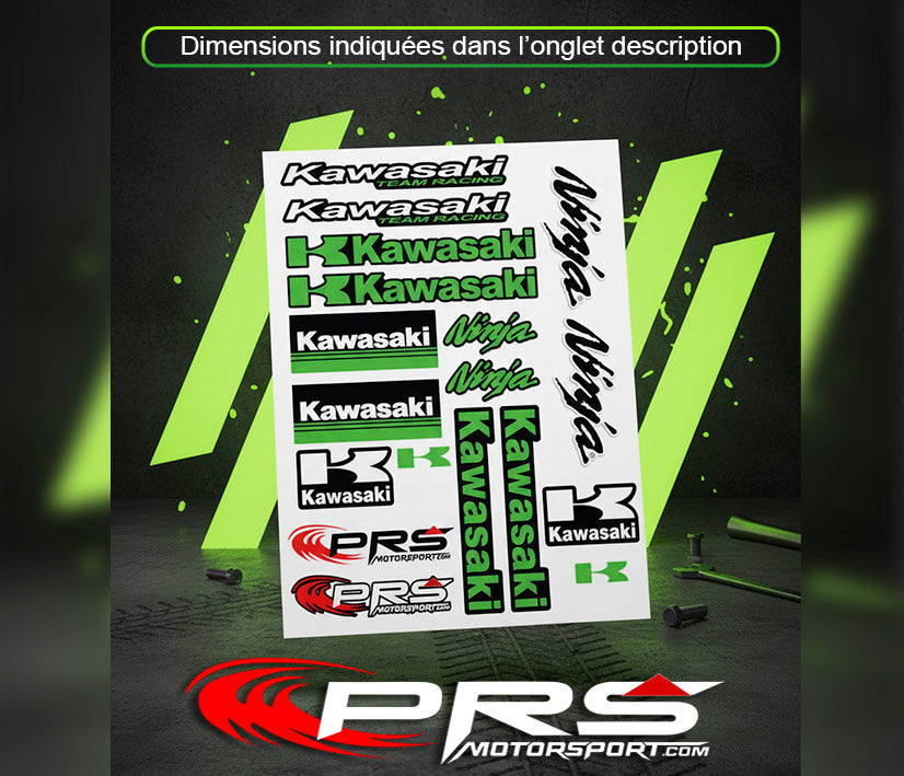 Autocollant moto Kawasaki Ninja stickers motorcycles bike PRSmotorsport.