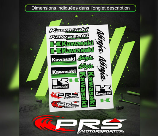 Autocollant moto Kawasaki Ninja stickers motorcycles bike PRSmotorsport.