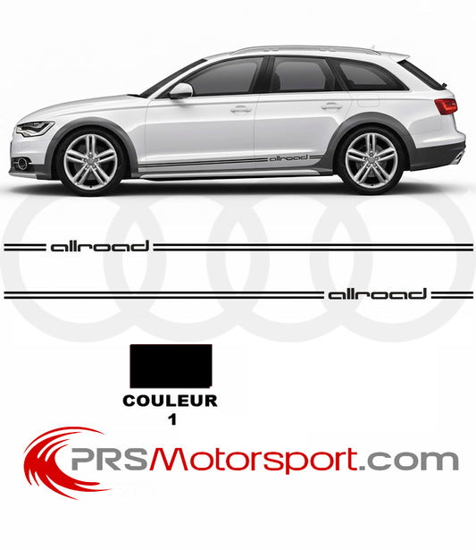 Kit déco autocollant latéral pour Audi Allroad stickers bas de caisse. 