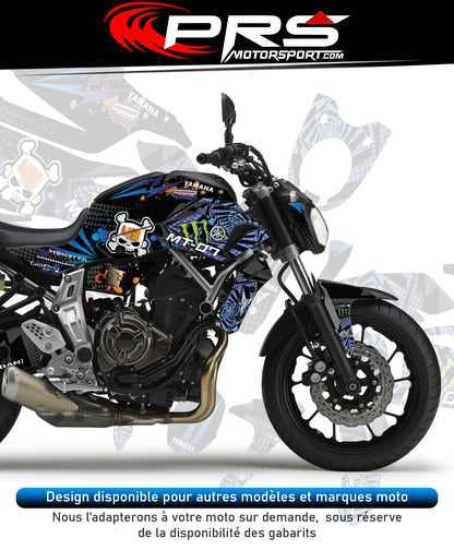 kit déco moto Ken Block pour yamaha tout modèle, version déco autocollant universels et personnalisé.

