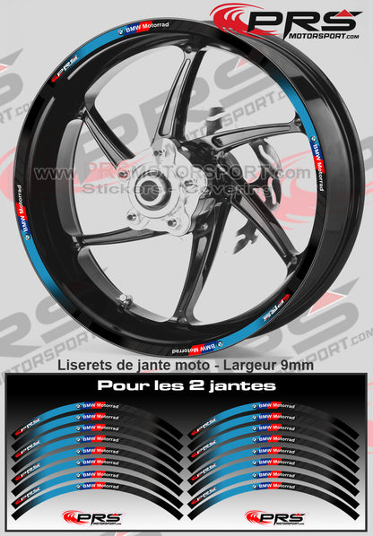 Liseret jante moto autocollant BMW Motorrad stickers déco jante imprimé.