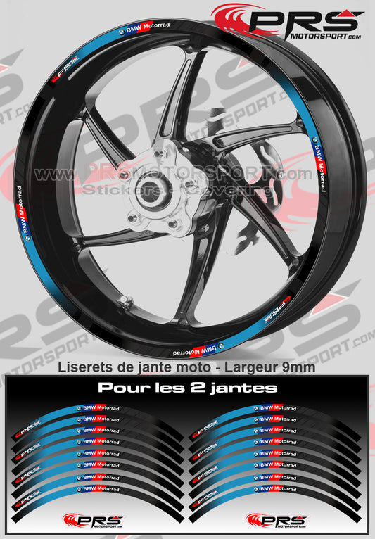 Liseret jante moto autocollant BMW Motorrad stickers déco jante imprimé.