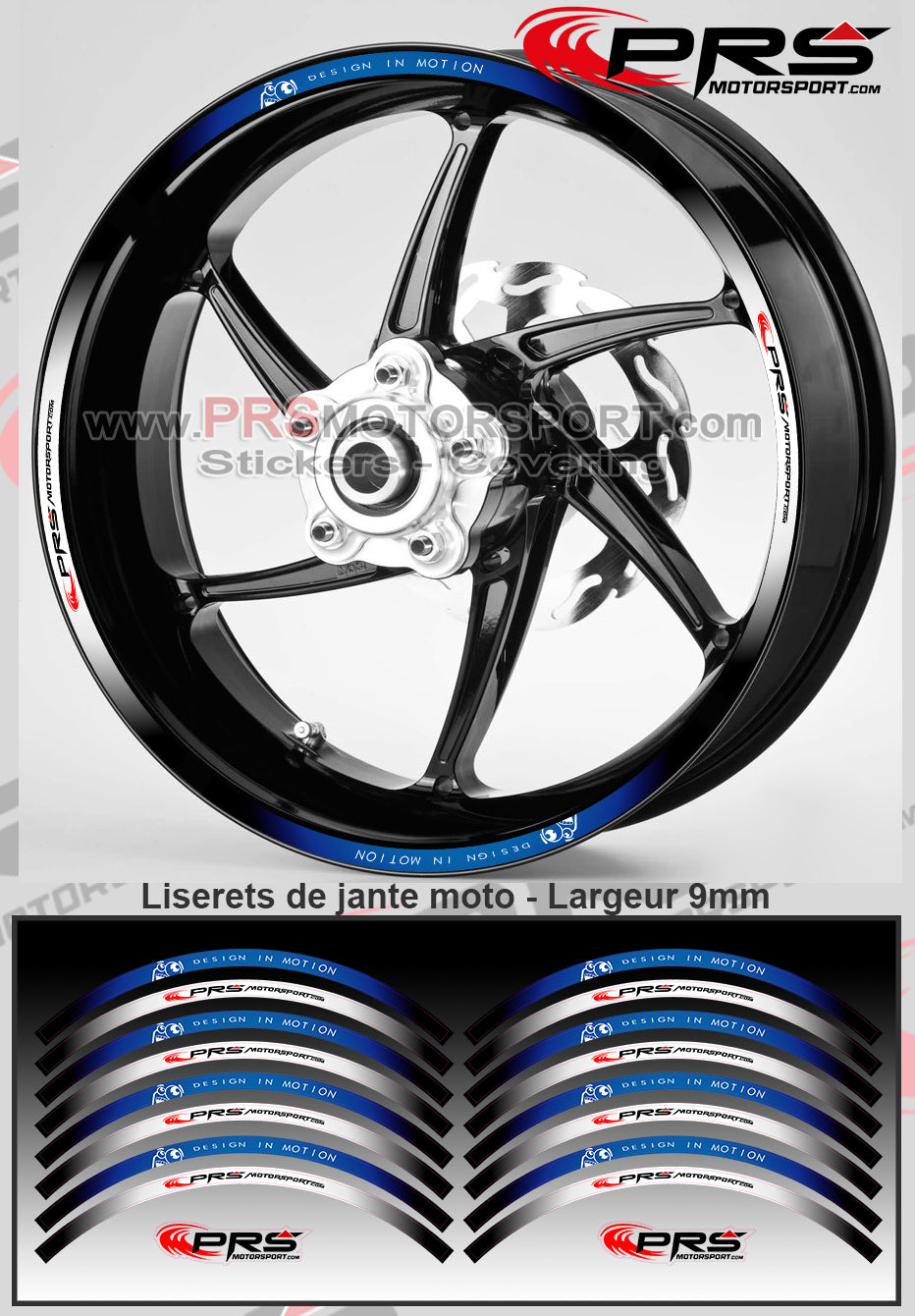 Stickers jante Liserets imprimés pour moto et scooter, autocollant déco jante moto.