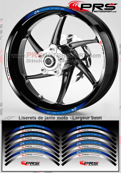 Stickers jante Liserets imprimés pour moto et scooter, autocollant déco jante moto.