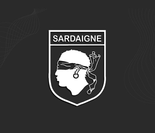 autocollant drapeau de la sardaigne, logo stickers. 