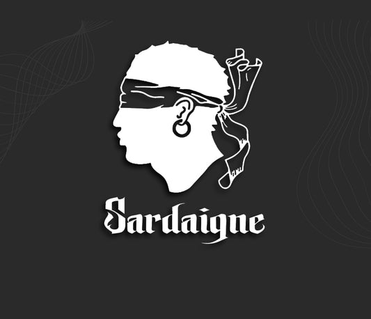 stickers logo de la SARDAIGNE, autocollant drapeau tete de sardaigne.