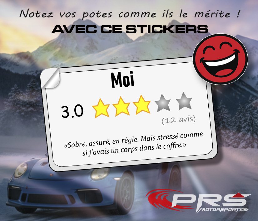 Stickers humoristique avis note étoile autocollant notez vos potes comme ils le mérite ! système de note à étoile drôle.