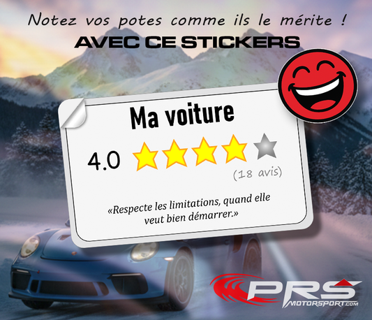 Stickers humoristique avis note étoile autocollant notez vos potes comme ils le mérite ! système de note à étoile drôle.